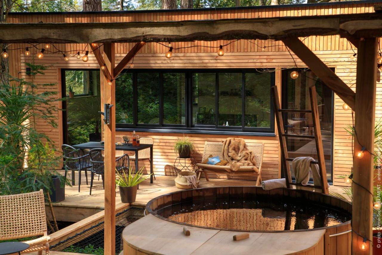 Bain De Foret - Lodges Cosy & Spa Neufchâtel-Hardelot Oda fotoğraf
