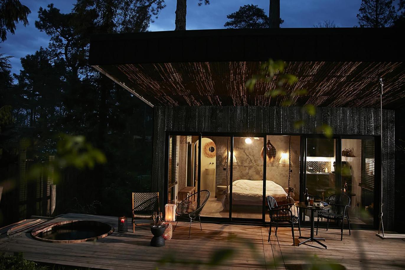 Bain De Foret - Lodges Cosy & Spa Neufchâtel-Hardelot Oda fotoğraf